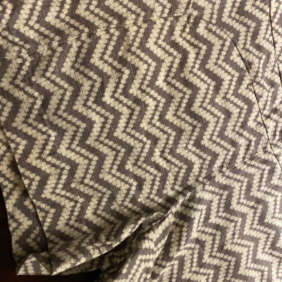 CARTONNIER Anthropologie NEW W/O Tags Gray/Ivory High Rise Shorts Sz 6 Womens - Picture 3 of 14